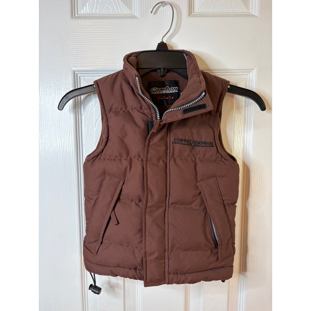 Cowboy Hardware U.S A Boys Brown Vest Size XS